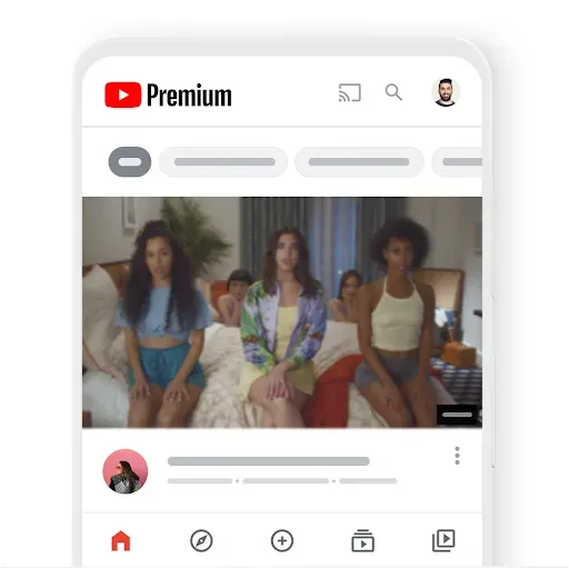 Videoindhold, der afspilles på YouTube Premium
